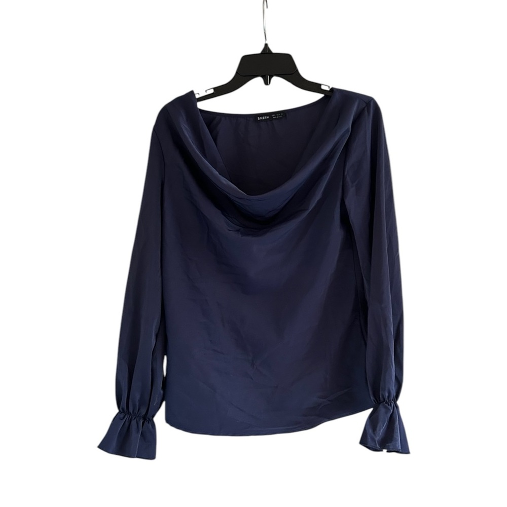 SHEIN off the shoulder size small long sleeve Navy Blue Women's Top